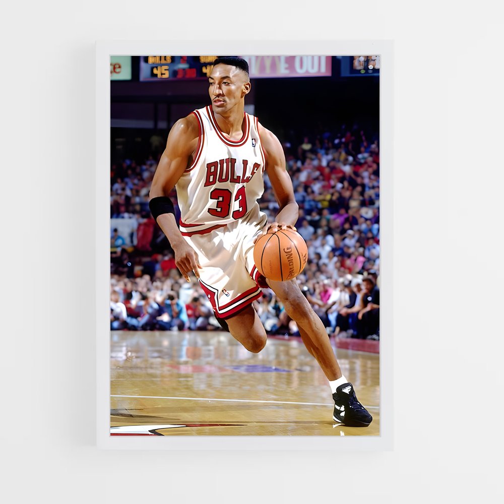 Poster Scottie pippen – affiche Basketball (vue 3)